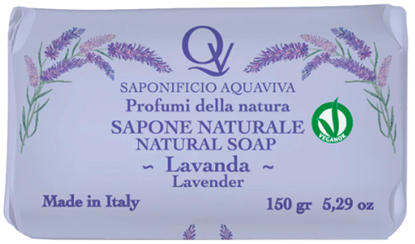 Immagine di SAPONIFICIO AQUAVIVA SAP. BAGNO ''PROFUMATI'' 150GR 98% NATURALE LAVANDA