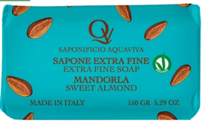 Immagine di SAPONIFICIO AQUAVIVA SAP. BAGNO ''PROFUMATI'' 150GR 98% NATURALE MANDORLA