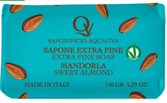 Immagine di SAPONIFICIO AQUAVIVA SAP. BAGNO ''PROFUMATI'' 150GR 98% NATURALE MANDORLA