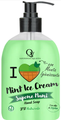 Immagine di SAPONIFICIO AQUAVIVA SAP. LIQ. ''PASTICCERIA'' 500ML 97% NATURALE GELATO MENTA