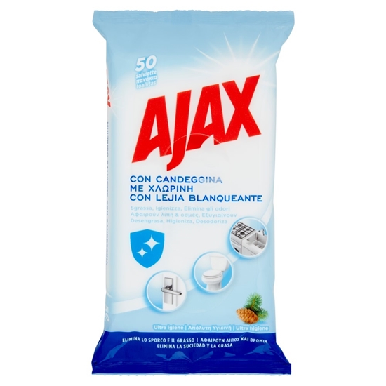 Immagine di AIAX SALV. IGIENIZZANTI SUPERFICI 50PZ CON CANDEGGINA