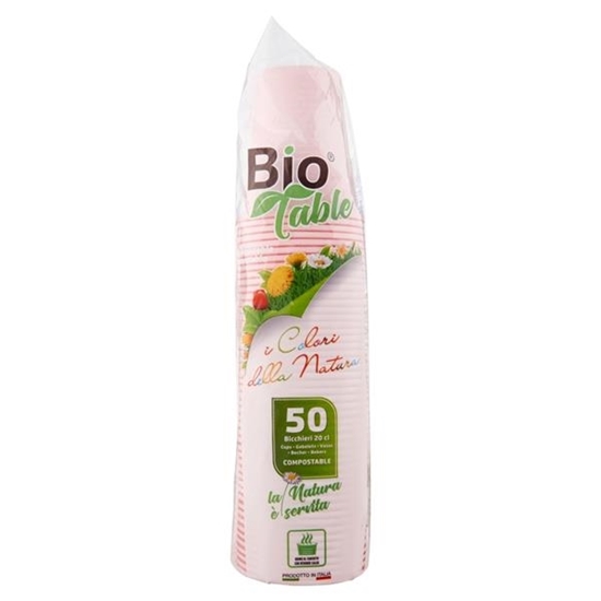 Immagine di BIO TABLE BICCH. 200CC 50PZ ROSA