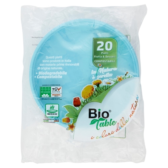 Immagine di BIO TABLE PIATTI DESSERT 20PZ AZZURRO