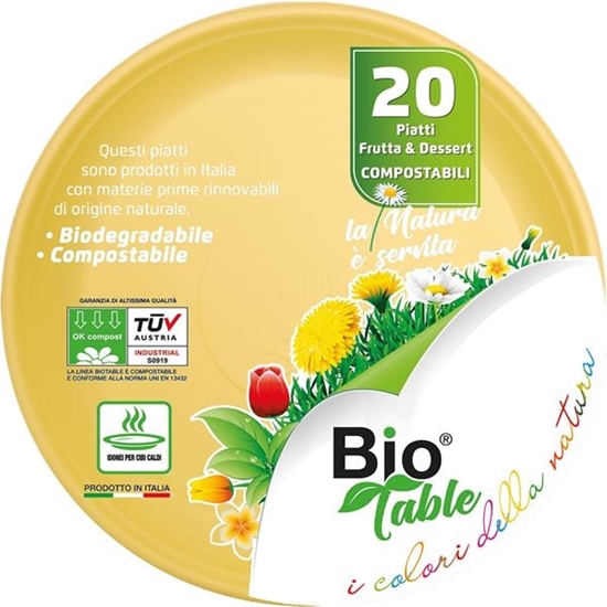 Immagine di BIO TABLE PIATTI DESSERT 20PZ GIALLO