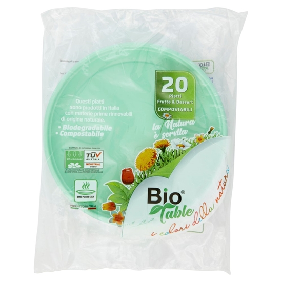 Immagine di BIO TABLE PIATTI DESSERT 20PZ VERDE