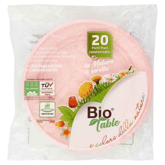 Immagine di BIO TABLE PIATTI PIANI 20PZ ROSA