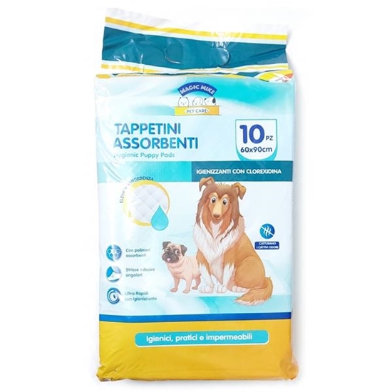 Immagine di CLENDY TAPPETINI PET 60x90 IGIENICI 10PZ CON CLOREXIDINA