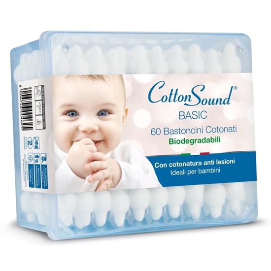 Immagine di COTTONSOUND SCATOLA BASTONCINI COTONATI 60PZ BABY