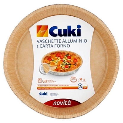 Immagine di CUKI VASCH. S/COP. 8PORZ 2PZ TCA10G TONDA CON CARTA FORNO