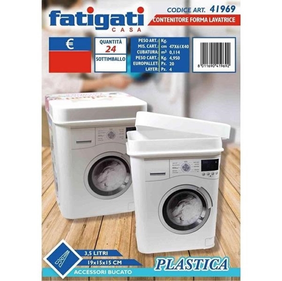 Immagine di FATIGATI CONTENITORE A FORMA DI LAVATRICE 3.5LT BIANCO