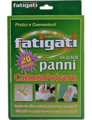 Immagine di FATIGATI PANNI CATTURAPOLVERE 20PZ ANTISTATICI 22X29CM