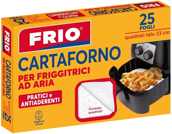 Immagine di FRIO CARTA FORNO 25PZ PER FRIGGITRICE AD ARIA QUADRATA 23X23