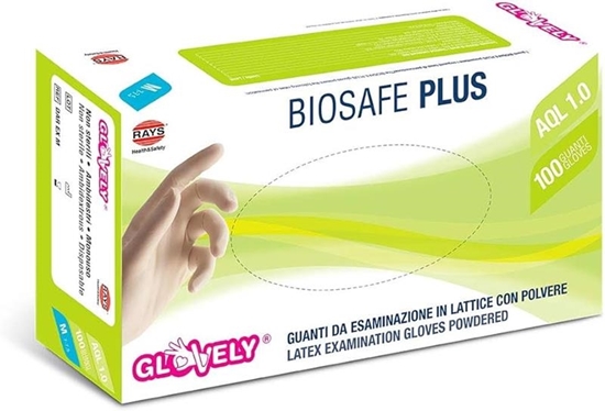 Immagine di GLOVELY BIOSAFE PLUS GUANTI LATTICE DA ESAMINAZIONE S/POLV. BIANCHI 100PZ M