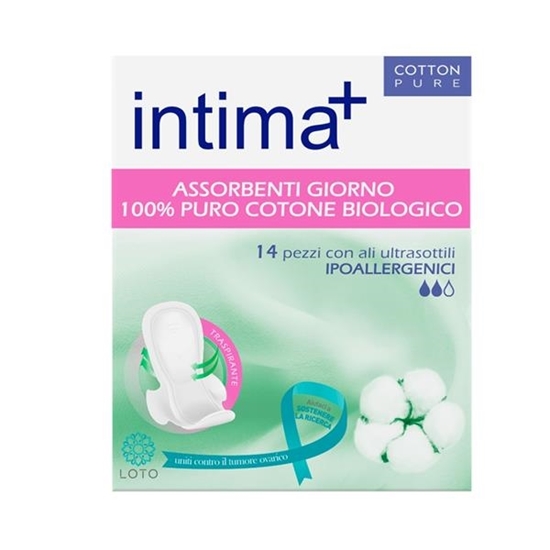 Immagine di INTIMA+ ASSORBENTI IN COTONE GIORNO C/ALI X14