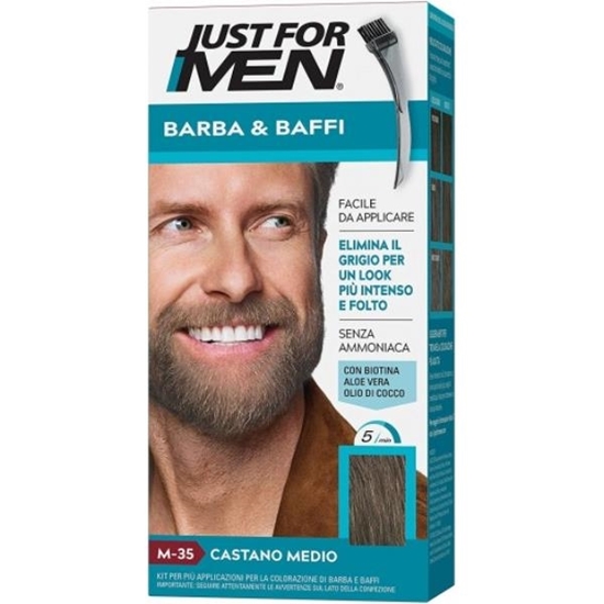 Immagine di JUST FOR MEN GEL COLORANTE BARBA & BAFFI M35 28G CASTANO MEDIO