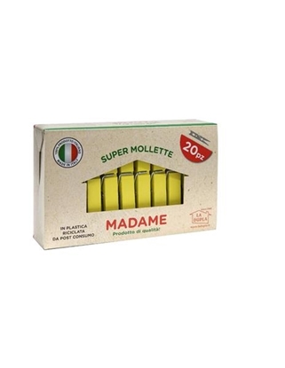 Immagine di LA DUPLA MOLLETTE ''MADAME'' IN PLASTICA RICICLATA 20PZ COLORI ASSORTITI