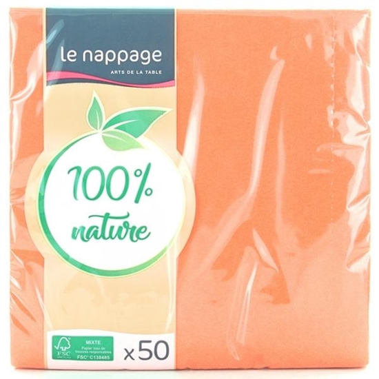 Immagine di LE NAPPAGE TOVAGLIOLO 33X33 50PZ ARANCIO MANDARINO