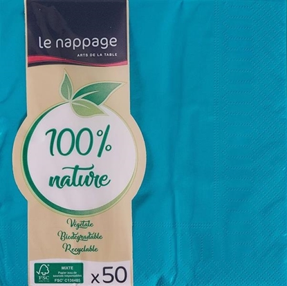 Immagine di LE NAPPAGE TOVAGLIOLO 33X33 50PZ TURCHESE