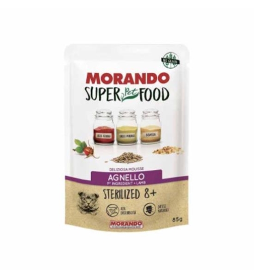 Immagine di MORANDO SUPER GATTO STERILIZED MOUSSE 85GR AGNELLO 8+