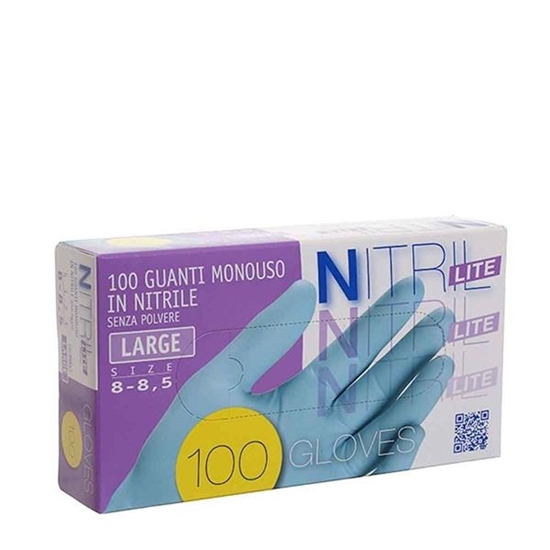 Immagine di NITRIL GUANTI NITRILE LITE SINTETICI BLU 100PZ L