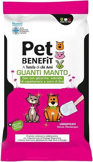 Immagine di PET BENEFIT GUANTI 6PZ PULIZIA CANI E GATTI