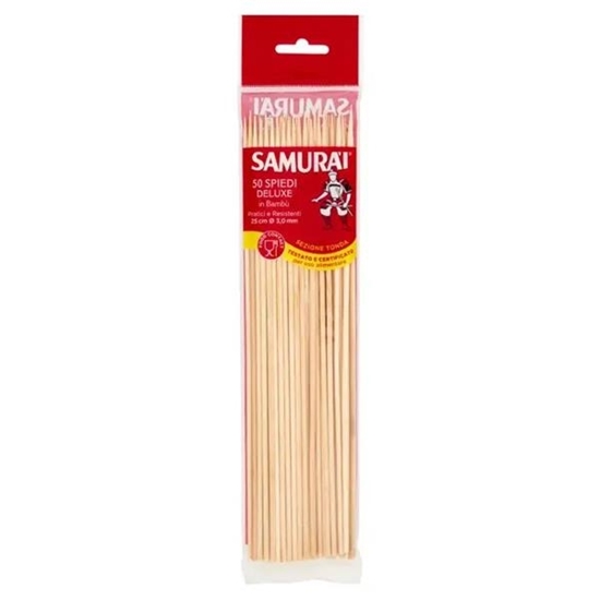 Immagine di SAMURAI 50PZ SPIEDINI BAMBU' 25CM