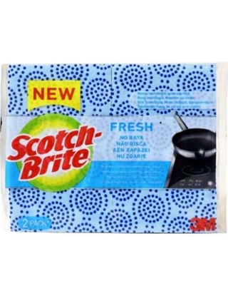 Immagine di SCOTCH BRITE SPUGNA ABRASIVA FRESH ANTIGRAFFIO 2PZ