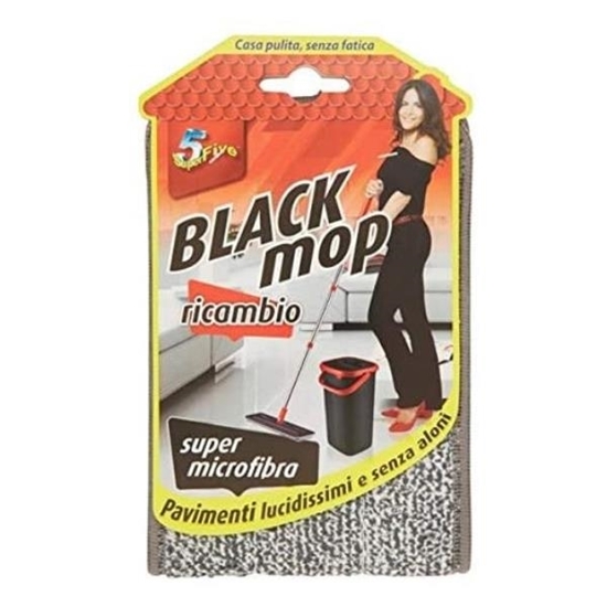 Immagine di SUPER FIVE BLACK MOP RICAMBIO SUPER MICROFIBRA