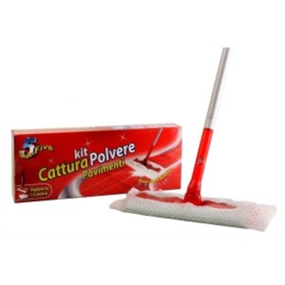 Immagine di SUPER FIVE KIT SCOPA CATTURAPOLVERE + 2 PANNI