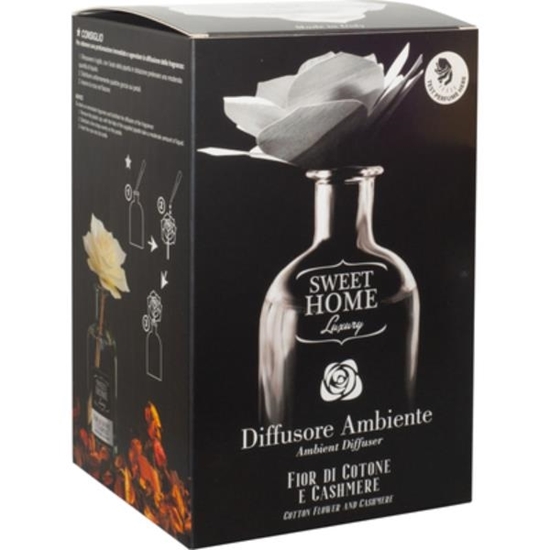 Immagine di SWEET HOME LUXURY PROF. AMBIENTE 250ML CON ROSA BIANCA (FIOR COTONE E CASHMERE)