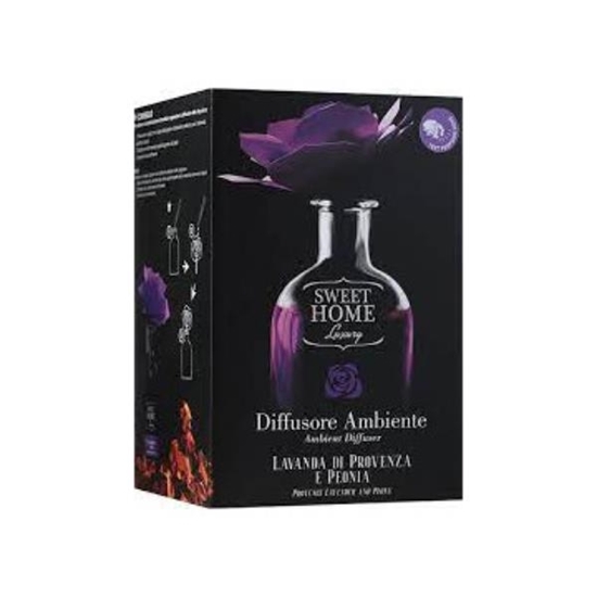 Immagine di SWEET HOME LUXURY PROF. AMBIENTE 250ML CON ROSA VIOLA (LAVANDA E PEONIA)