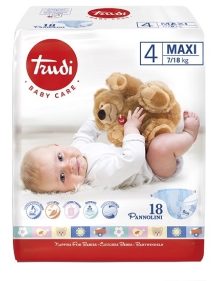 Immagine di TRUDI BABY PANNOLINO 7-18KG TG4 18PZ MAXI