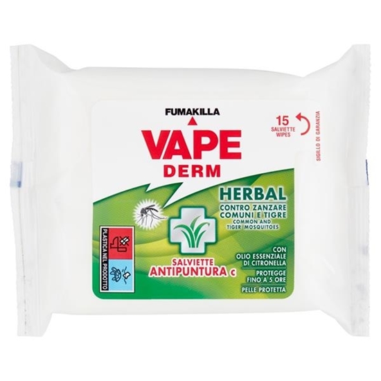 Immagine di VAPE DERM HERBAL SALV. ANTIPUNTURA 15PZ CITRONELLA & EUCALIPTO