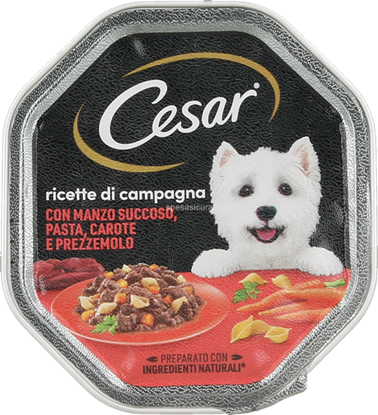 Immagine di CESAR CANE VASCH. CAMPAGNA 150GR MANZO, PASTA, CAROTE E PREZZEMOLO