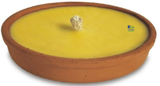 Immagine di PADELLA IN TERRACOTTA 14CM CON CERA ALLA CITRONELLA