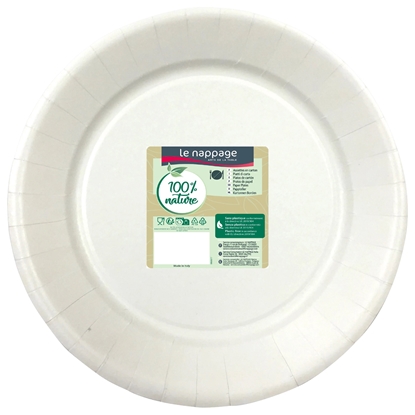 Immagine di RISTOCART LE NAPPAGE PIATTI PIZZA BIO 100% NATURE Ø27CM 20PZ BIANCHI