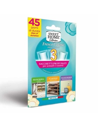 Immagine di SWEET HOME PROFUMATORI CASSETTI 3PZ FRESCO COTONE