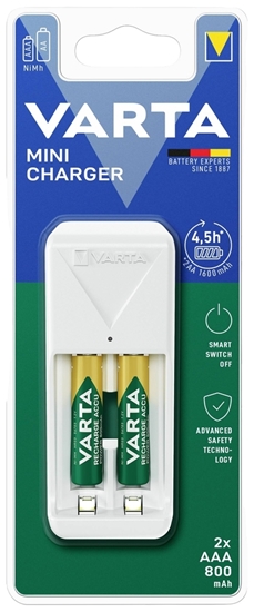 Immagine di VARTA MINI CHARGER CARICATORE PILE 2XAAA 800mAh