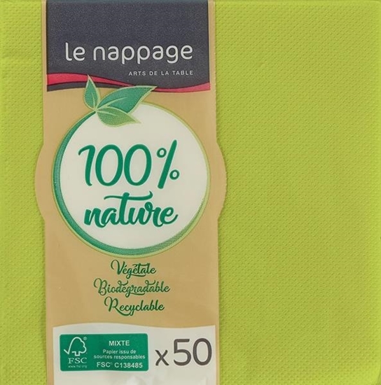 Immagine di LE NAPPAGE TOVAGLIOLO 33X33 50PZ VERDE ANICE