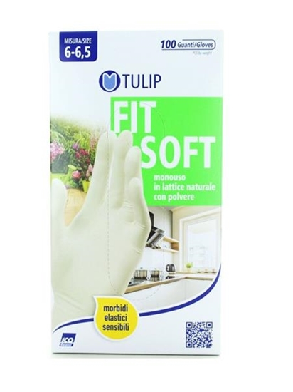 Immagine di TULIP GUANTI LATTICE FIT SOFT BIANCHI 100PZ S