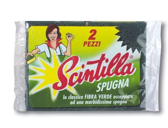 Immagine di SCINTILLA SPUGNA CON FIBRA VERDE 2PZ