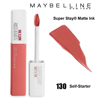 Immagine di MAYBELLINE TINTA LABBRA SUPER STAY MATTE INK BRICKS 130 SELF STARTER