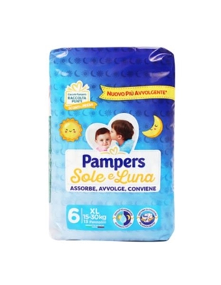 Immagine di PAMPERS SOLE E LUNA 15/30KG TG6 13PZ E/LARGE