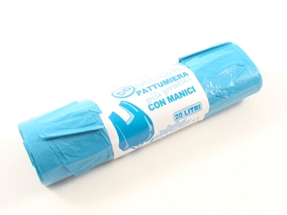 Immagine di HOMELINE ROTOLO 50 SACCHI 27X50 20LT C/MANICI BLU (SH27A-50)