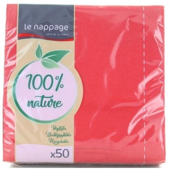 Immagine di LE NAPPAGE TOVAGLIOLO 33X33 50PZ 2V ROSSO