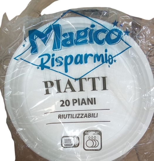 Immagine di MAGICO (A) PIATTI PIANI 20PZ 15GR (300GR A CONFEZIONE) BIANCHI