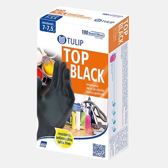 Immagine di TULIP GUANTI NITRILE BLACK 100PZ M