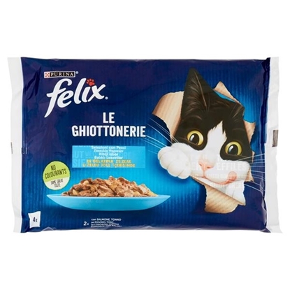 Immagine di FELIX GATTO GHIOTTONERIE IN GELATINA 4x85GR SALMONE E TONNO