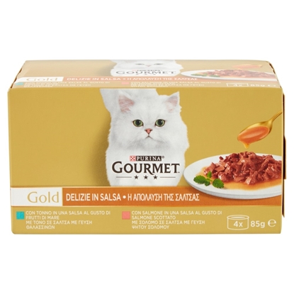 Immagine di GOURMET GATTO GOLD SALSA 4x85GR SALMONE TONNO