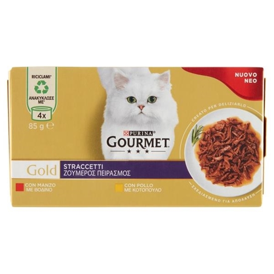 Immagine di GOURMET GATTO GOLD STRACCETTI 4x85GR POLLO, MANZO